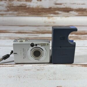 FOR PARTS Canon PowerShot Digital ELPH S410 4.0MP Camera Broken Screen